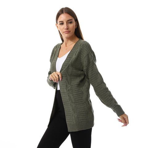 Womens Wool Open Cardigan