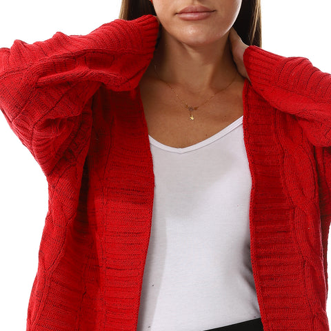 Womens Wool Open Cardigan