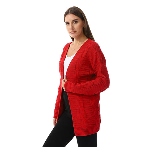 Womens Wool Open Cardigan