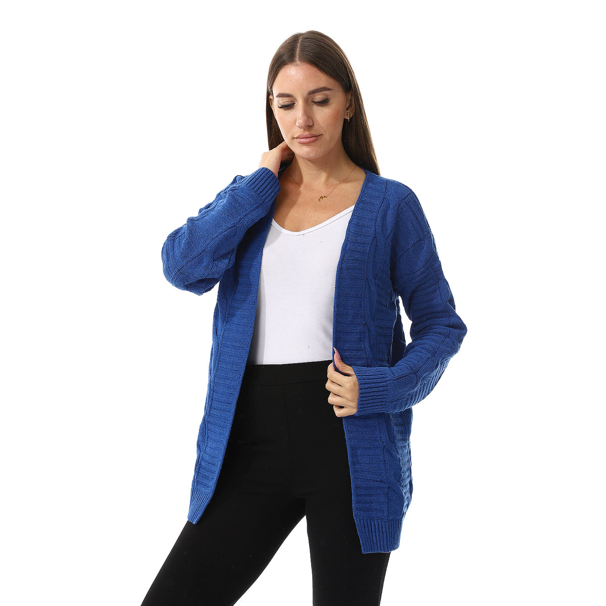 Womens Wool Open Cardigan