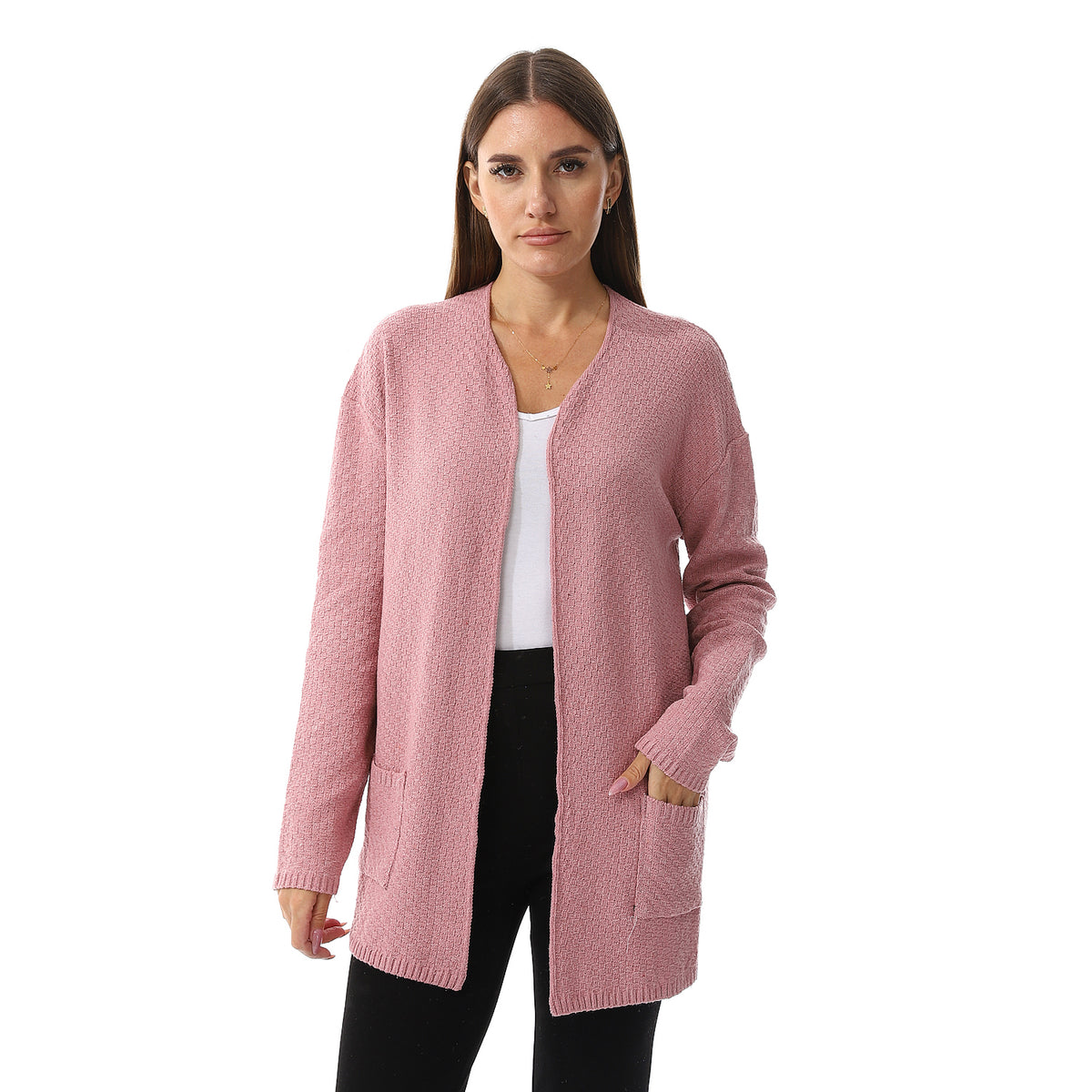 Womens Wool Open Cardigan