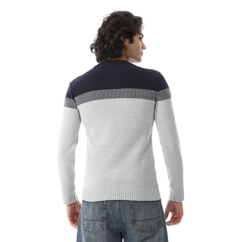 Wool Men Pullover With Multi Design