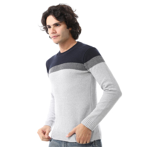 Wool Men Pullover With Multi Design