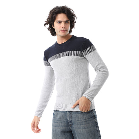 Wool Men Pullover With Multi Design