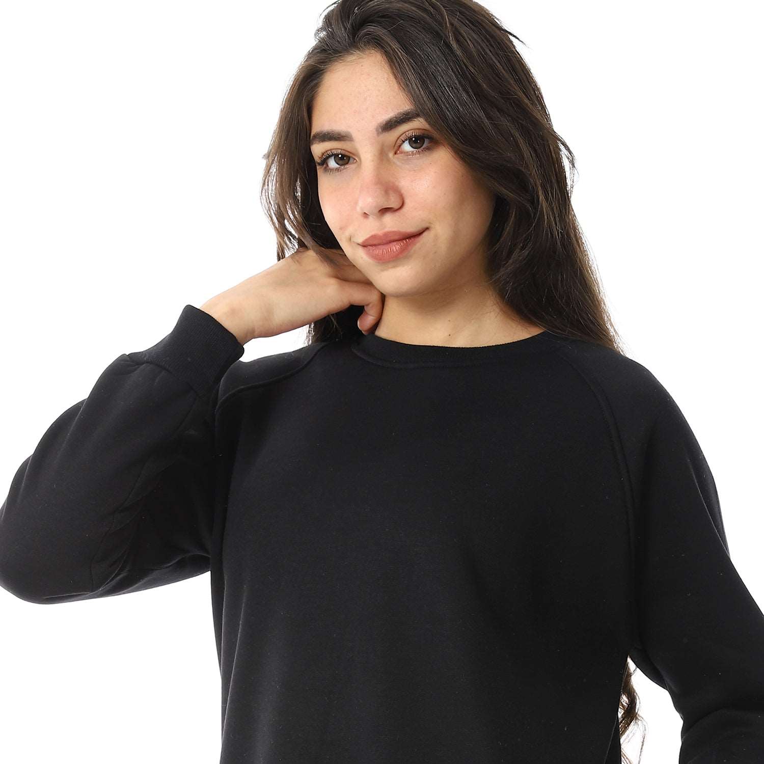 Women Long Closed Hoodie With Side Pockets