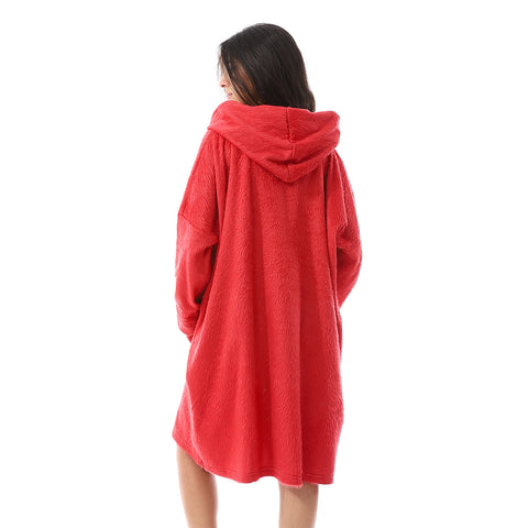 Women Over Size Closed Hoodie With Front Pocket