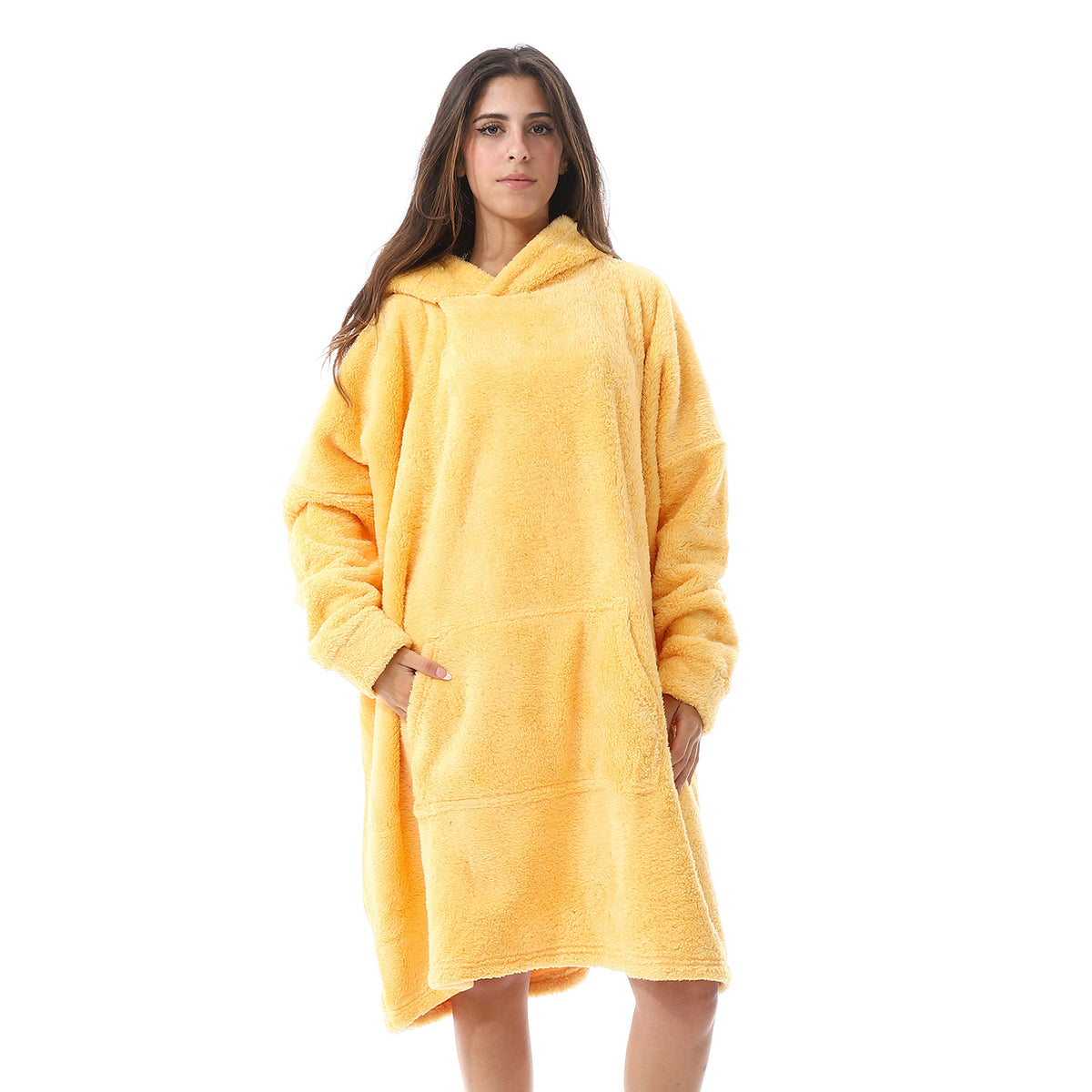 Women Over Size Closed Hoodie With Front Pocket