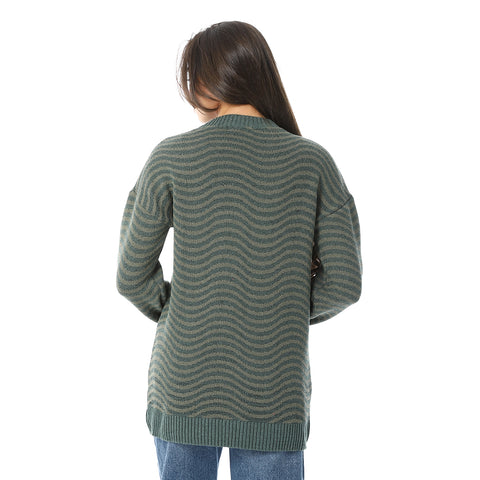 Women Wool Pullover With Round Neck