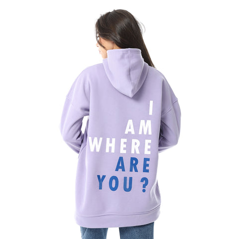 Women Printed Closed Hoodie