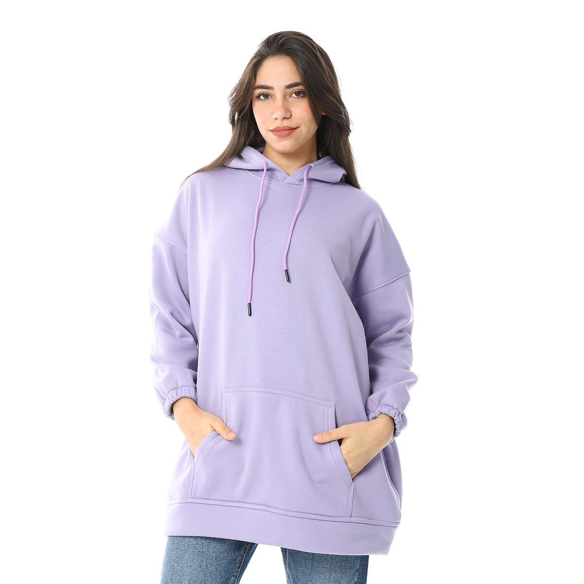 Women Printed Closed Hoodie