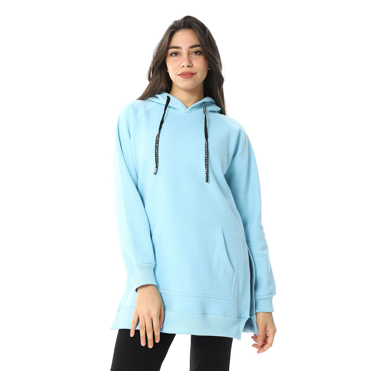 Women Closed Hoodie With Two Open Sides And Front Pocket