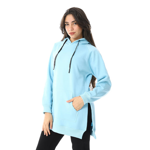 Women Closed Hoodie With Two Open Sides And Front Pocket