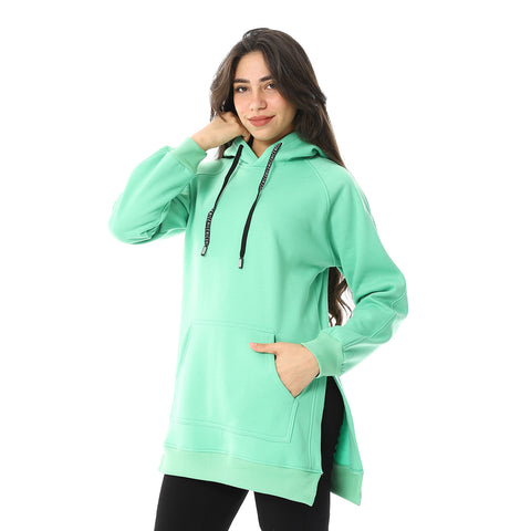 Women Closed Hoodie With Two Open Sides And Front Pocket