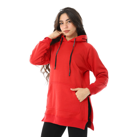 Women Closed Hoodie with Open Sides and Front Pocket