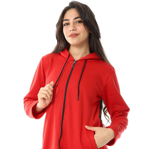 Women Hoodie With Front Zipper