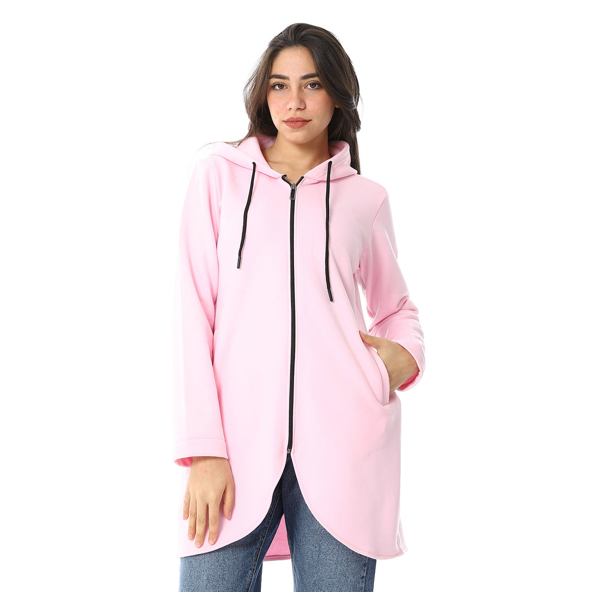 Women Hoodie With Front Zipper