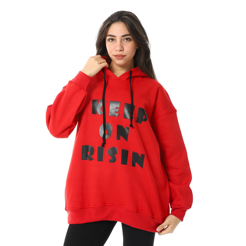 Women Closed Printed Hoodie