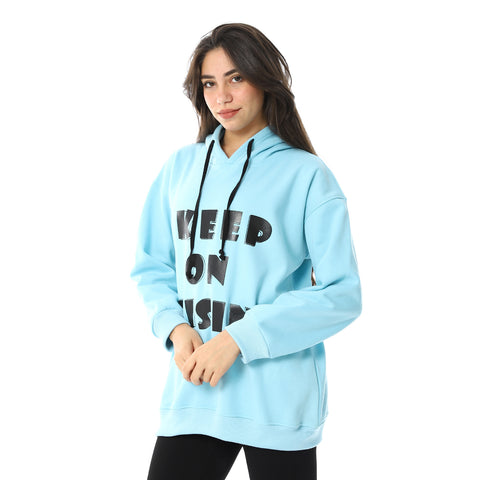 Women Closed Printed Hoodie