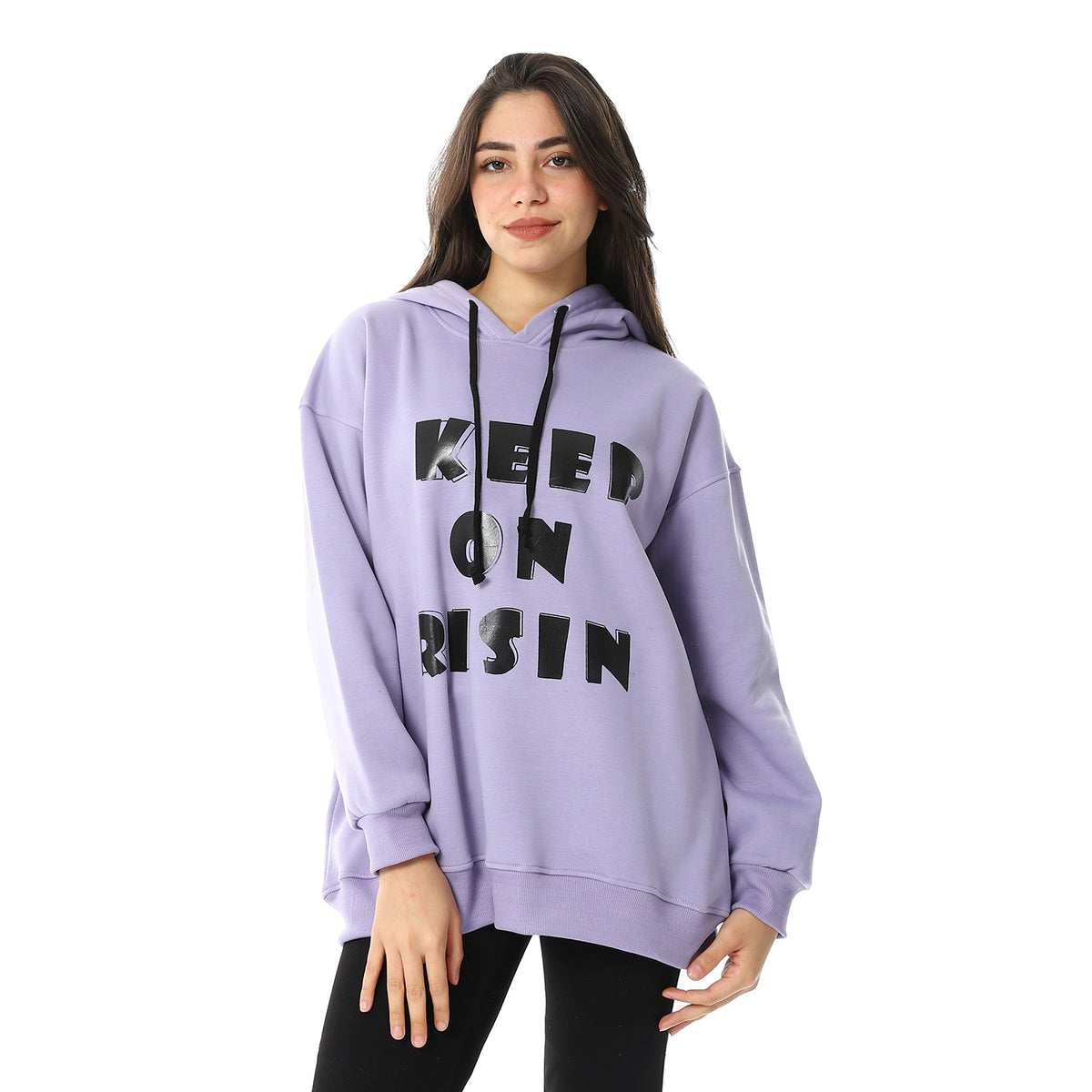 Women Closed Printed Hoodie