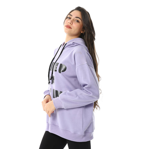 Women Closed Printed Hoodie