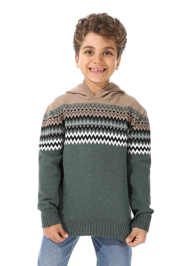 Boys' Wool Pullover with Multiple Designs