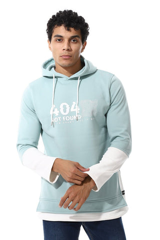 Mens Printed Closed Hoodie