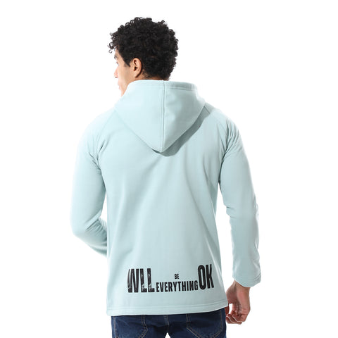 Men's Hoodie with Through Zipper