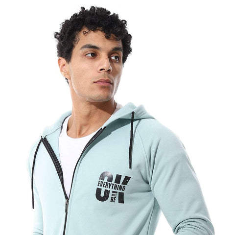 Men's Hoodie with Through Zipper