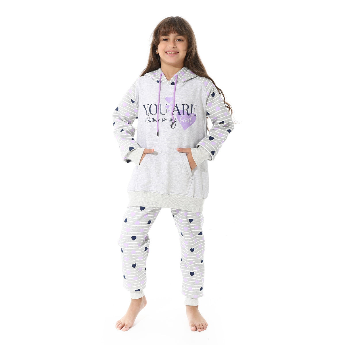 Printed CottonGirls Training Suit