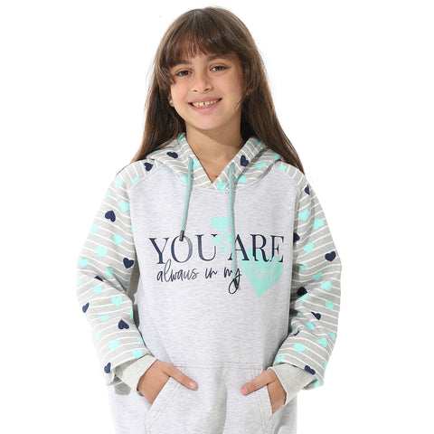 Girls Training Suit Hooded Neck