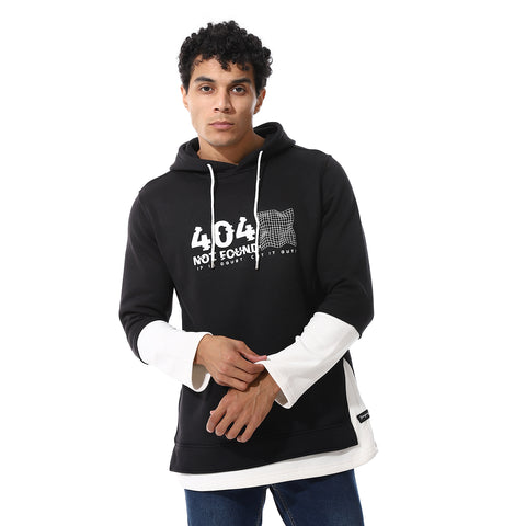 Mens Printed Closed Hoodie