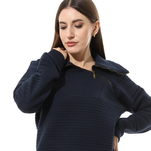 Women Closed Sweat Shirt With High Neck