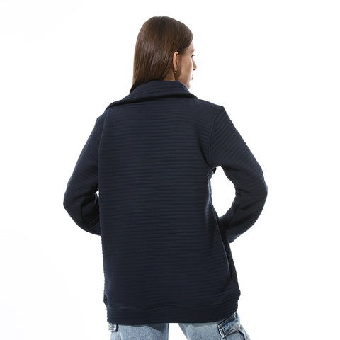 Women Closed Sweat Shirt With High Neck