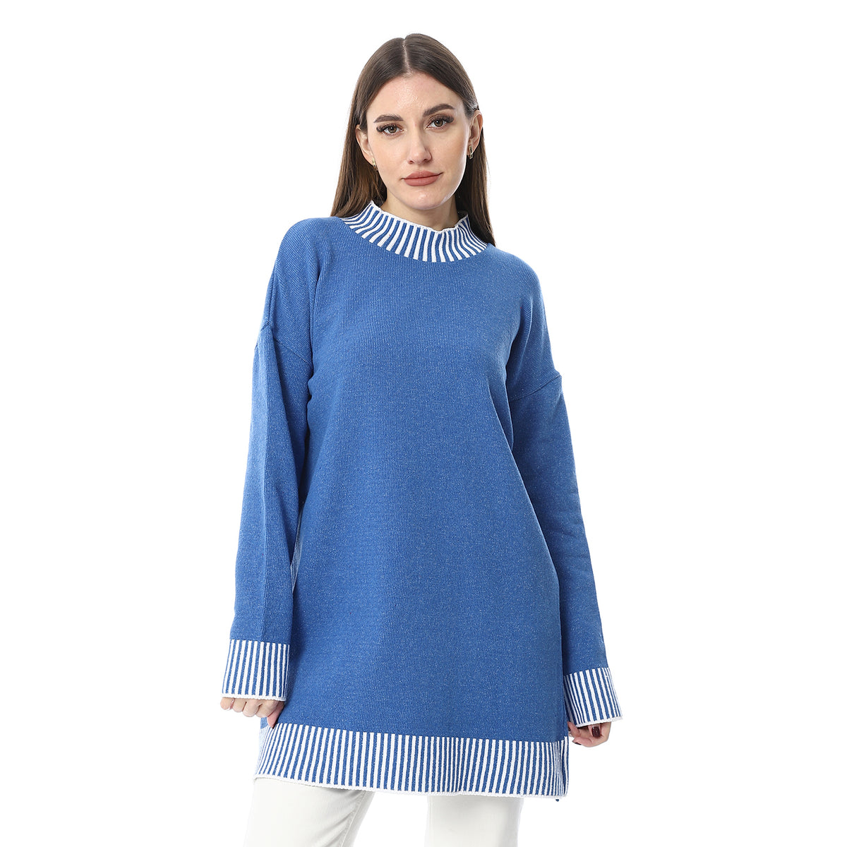 بلوفر صوف نسائي 
women wool Pullover - بلوفر صوف شتوي 