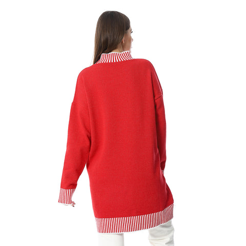 بلوفر صوف نسائي 
women wool Pullover - بلوفر صوف شتوي 