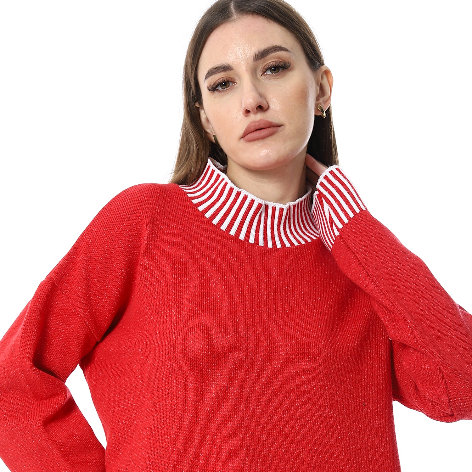 بلوفر صوف نسائي 
women wool Pullover - بلوفر صوف شتوي 