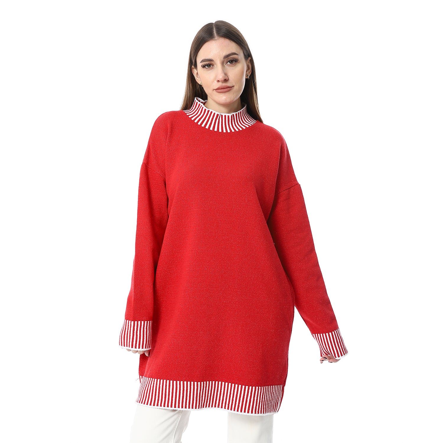 بلوفر صوف نسائي 
women wool Pullover - بلوفر صوف شتوي 