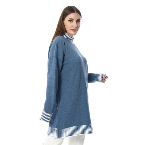 بلوفر صوف نسائي 
women wool Pullover - بلوفر صوف شتوي 