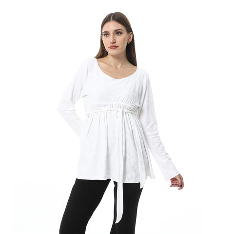 Women Plain Blouse With Long Sleeves