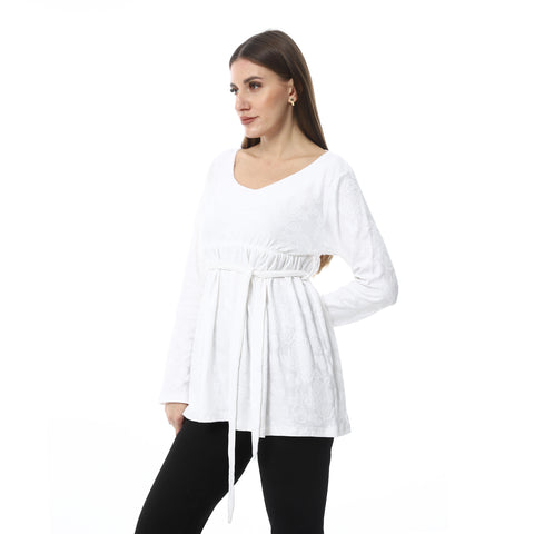 Women Plain Blouse With Long Sleeves