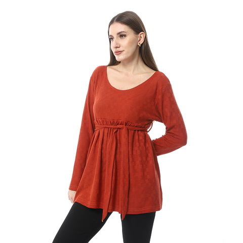 Women Plain Blouse With Long Sleeves