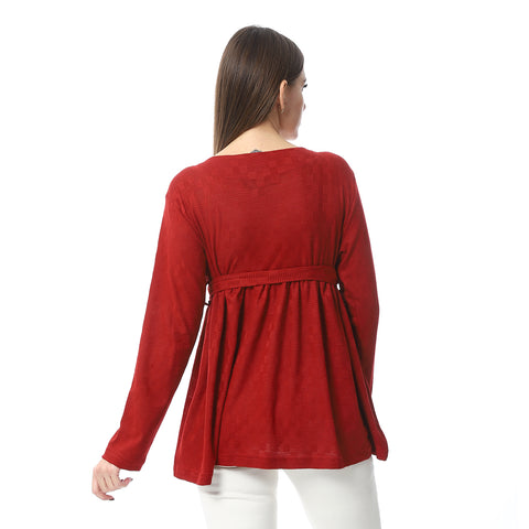 Women Plain Blouse With Long Sleeves