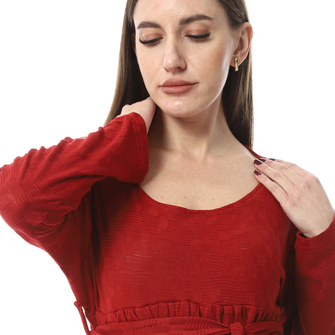 Women Plain Blouse With Long Sleeves