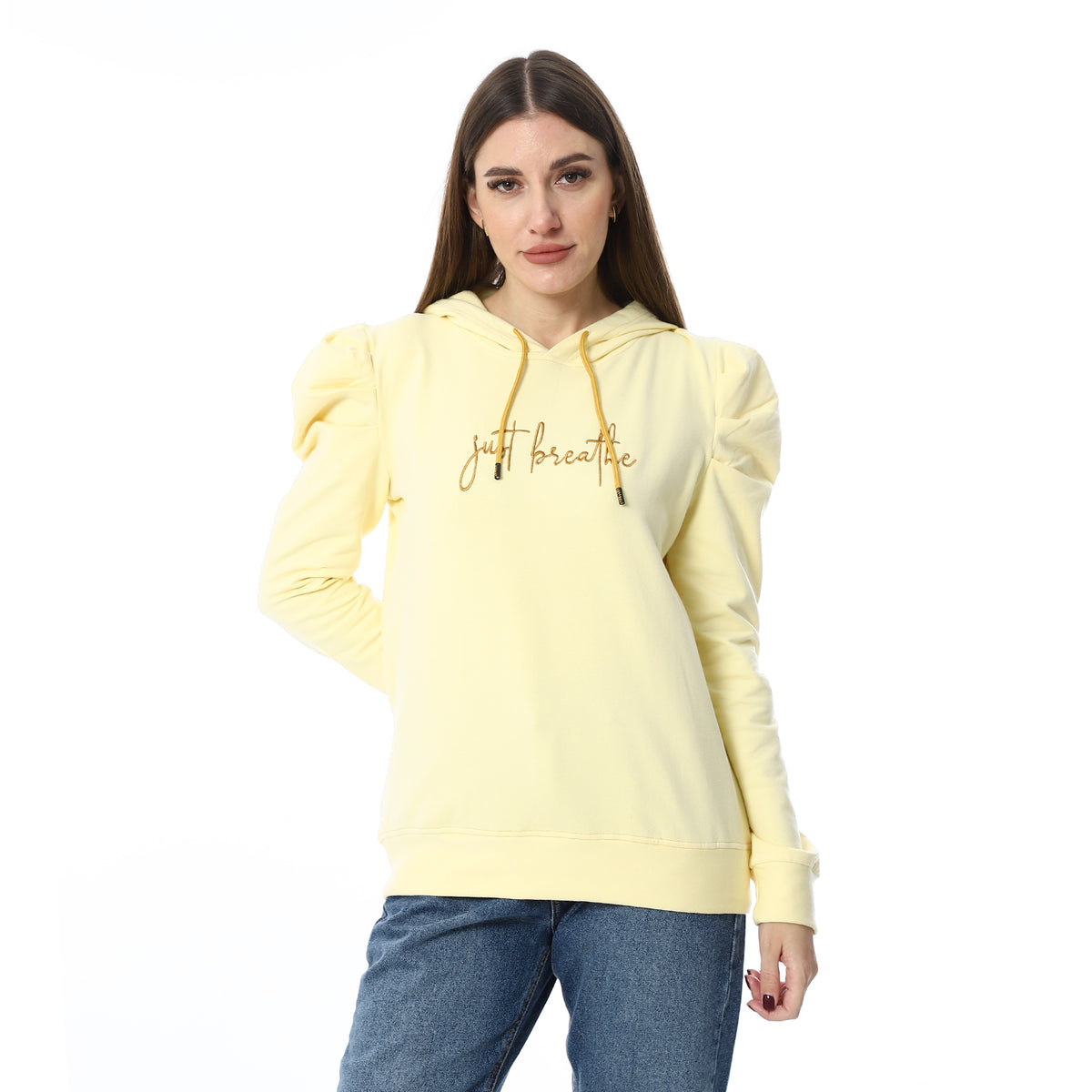 WomenEmbroidery Melton T-shirt With Long Sleeves