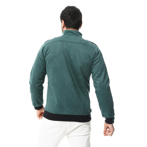 Mens Chmois Lining Jacket With Zipper And Front Pockets