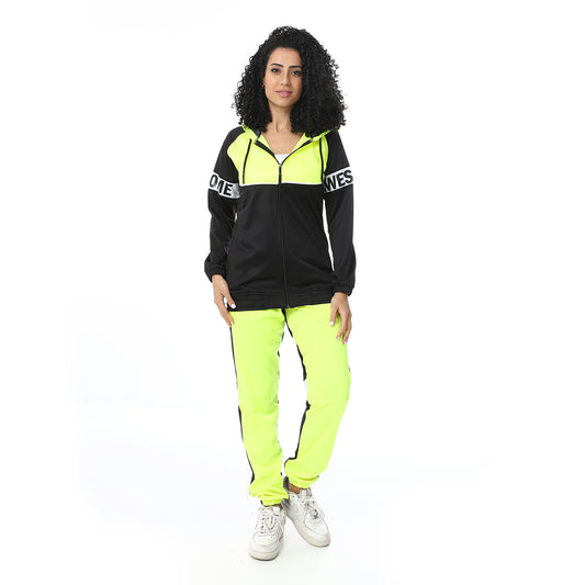 Women Tracksuit Set with Hooded neck ترنج حريمي رياضي بغطاء للراس - ترنجات حريمي جديده