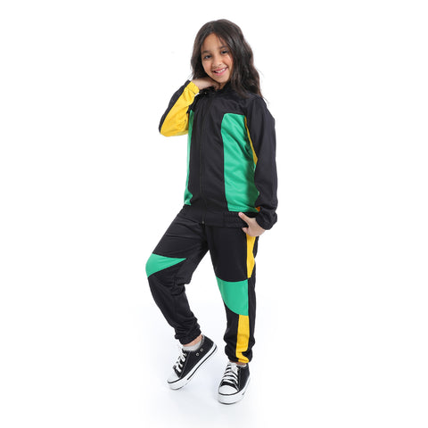 Girls Training suit with Collar neck