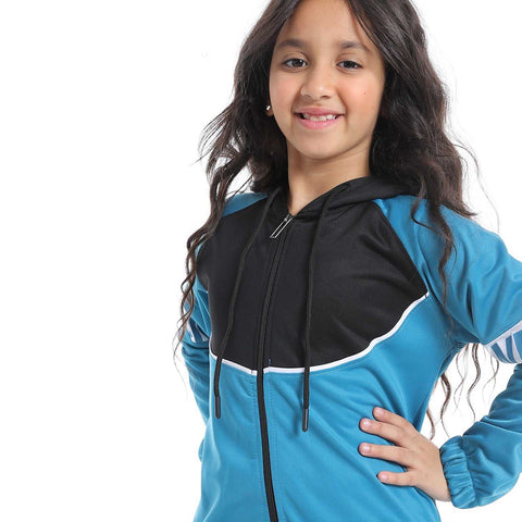 ترنج بناتي رياضي بسوسته  و بنطلون مريح - Girls Training suit with Collar neck- ترنجات بناتي صيفي بسويته - لبس بناتي 