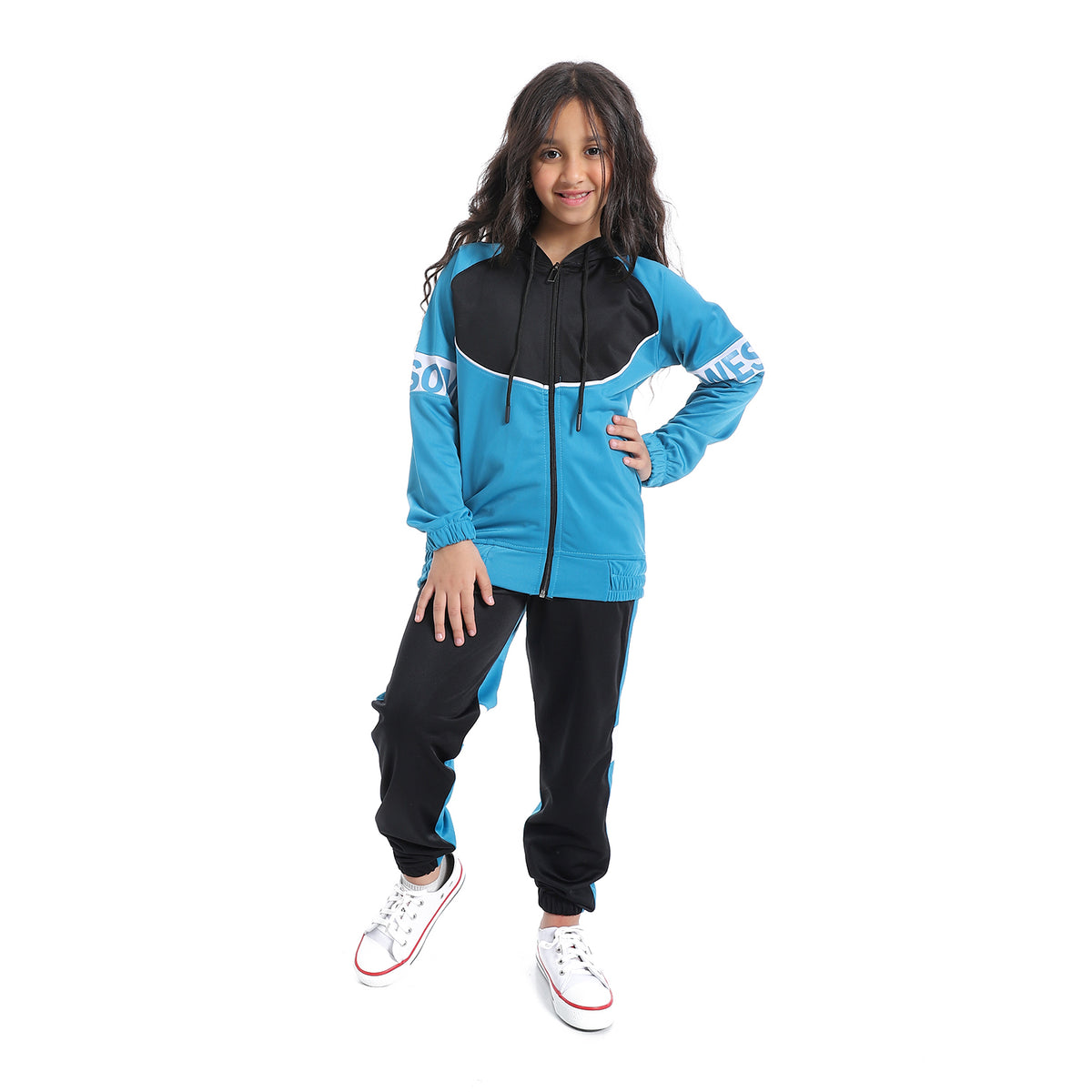 ترنج بناتي رياضي بسوسته  و بنطلون مريح - Girls Training suit with Collar neck- ترنجات بناتي صيفي بسويته - لبس بناتي 