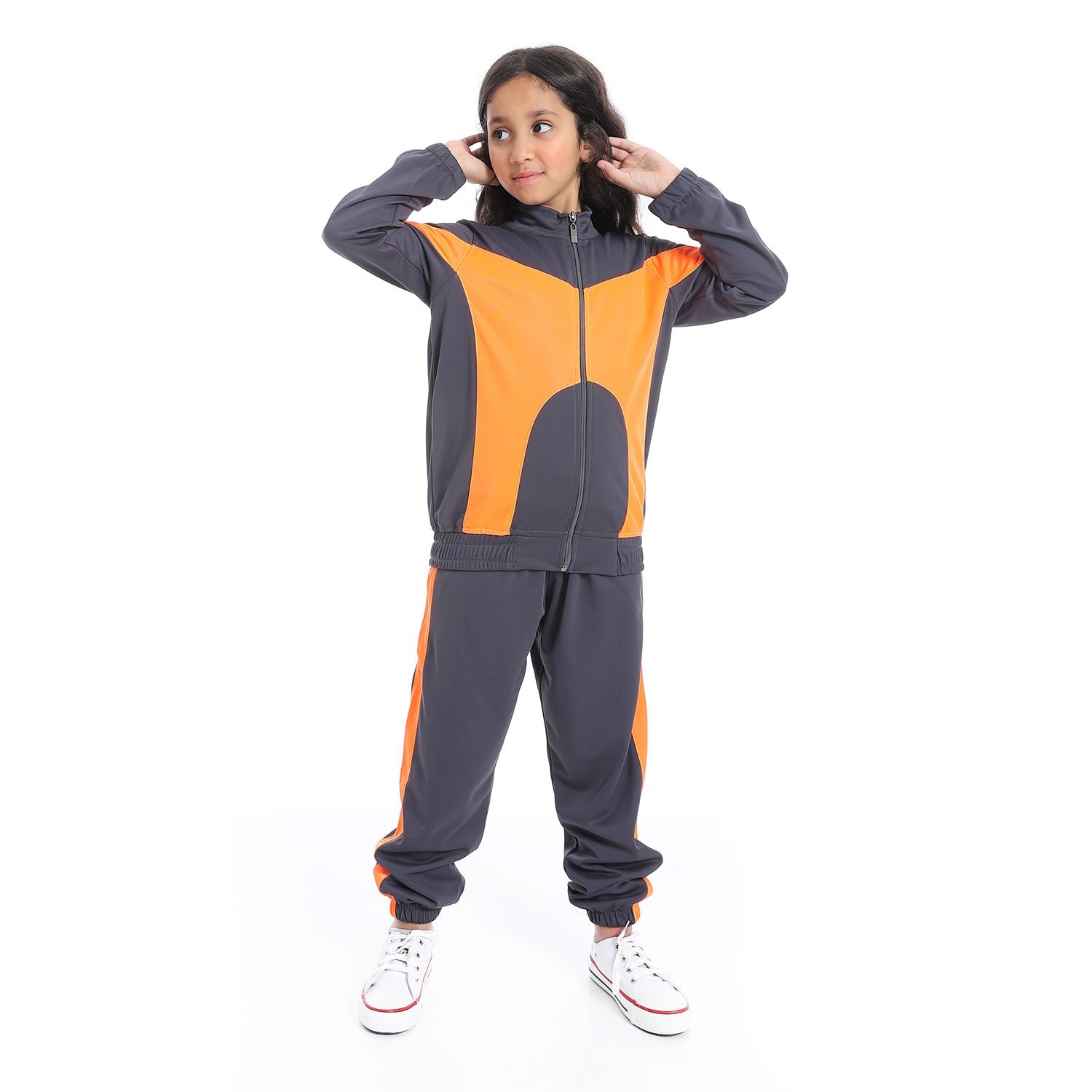 ترنج بناتي رياضي بسوسته  و بنطلون مريح - Girls Training suit with Collar neck- ترنجات بناتي صيفي بسويته - لبس بناتي 